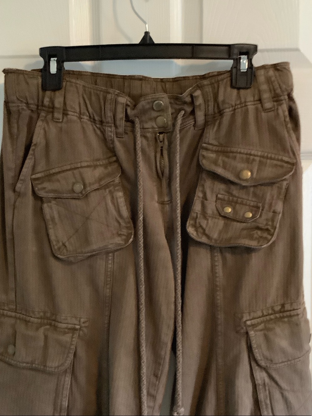 Free People Teak Brown Tahiti Wide Leg Cargo Pants - Picture 5 of 11